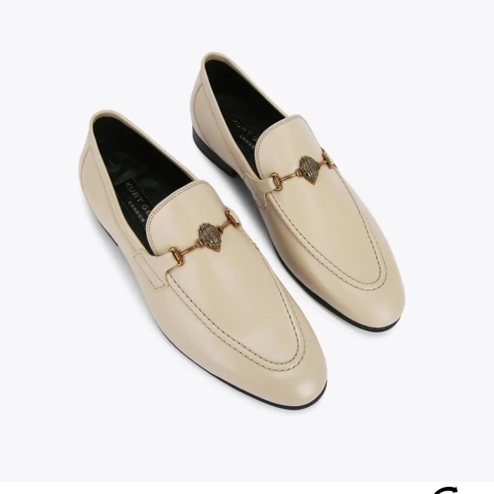 Kurt Geiger Beige Loafers with Gold Detail